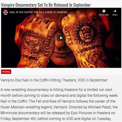 Vampiro Documentary Set To Be Released In September
